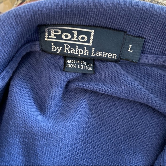 Polo by Ralph Lauren Iconic Mesh Polo Shirt - Blue  Mens: Large. - Picture 3 of 4